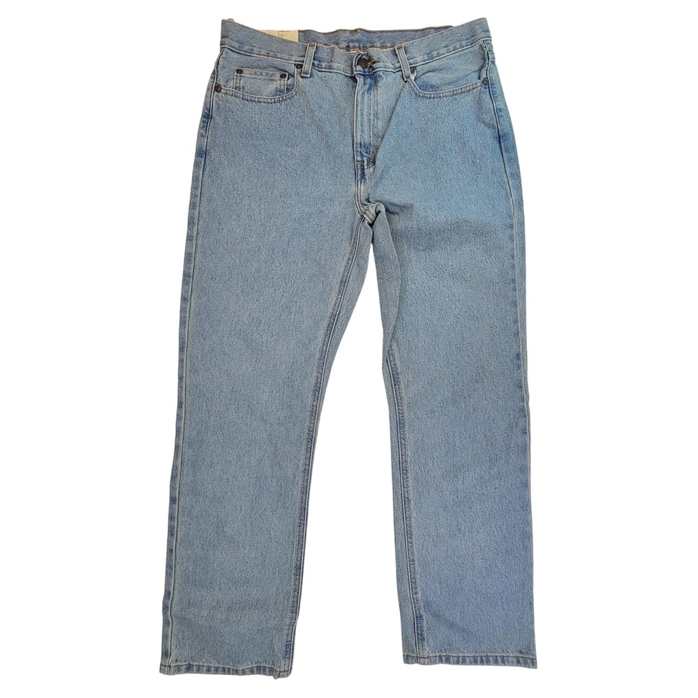 George Original Men Light Wash Straight Leg Denim Jeans 34x30